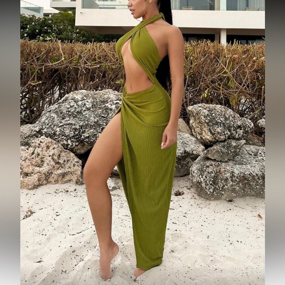 Shein SXY  Halter Cutout Maxi Dress